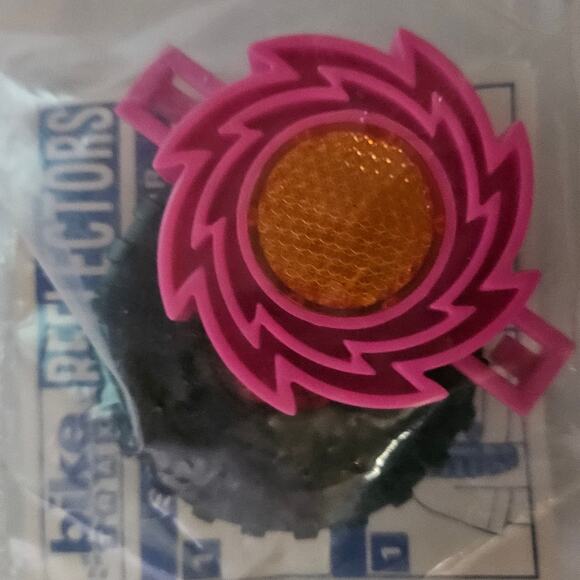 1995 Wendys Kids Meals Bike Trax Reflectors New in Package - Picture 2 of 2